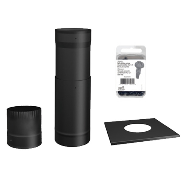 Osburn To The Ceiling Black Chimney Pipe Kit 6 Woodlanddirect