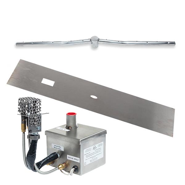 Stainless Steel Aweis Linear Flat Fire Pit Burner System 120 X