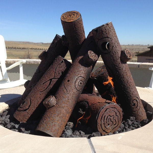 Timbercraft Metal Art Premium Tee Pee Steel Gas Logs 23