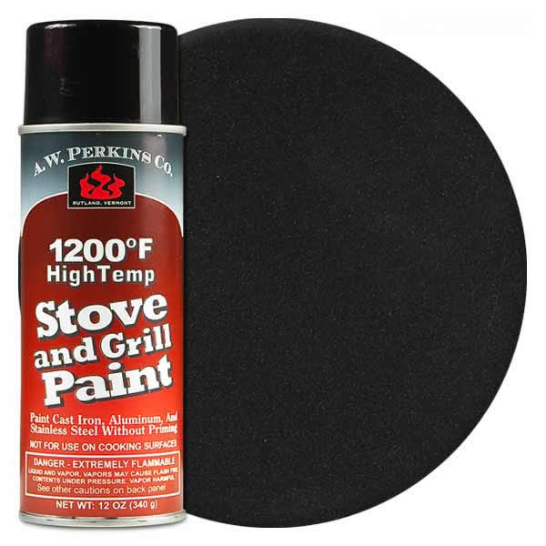 1200º Black Metallic Stove Paint12 oz Spray On