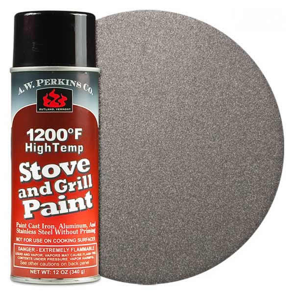 1200º Charcoal Metallic Stove Paint12 oz Spray On