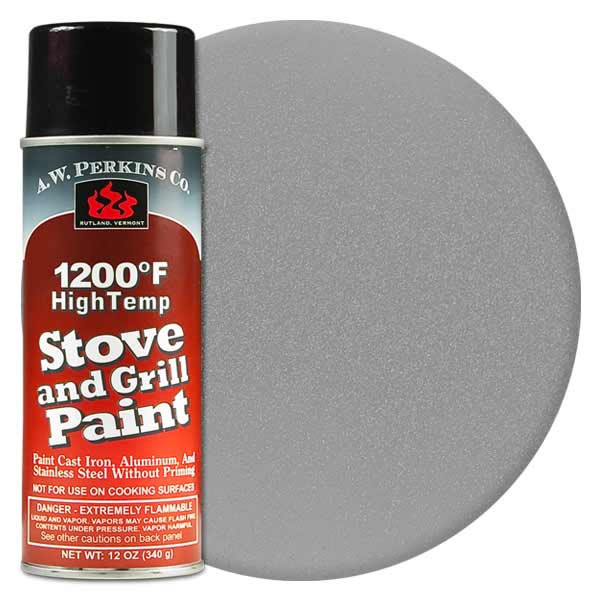 1200º Silver Stove Paint12 oz Spray On Wood