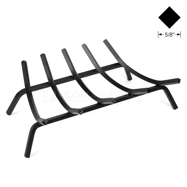23" 5Bar Fireplace Grate 5/8" steel Woodland Direct