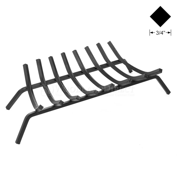 33" 8Bar Fireplace Grate 3/4" steel Woodland Direct
