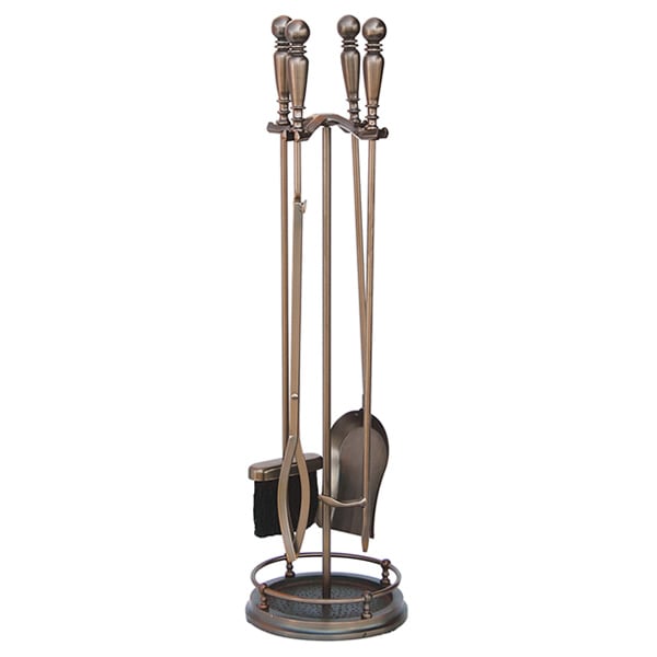 4 Piece Venetian Bronze Fireplace Tool Set With Ball Handle 4 Piece Venetian Bronze Fireplace Tool Set With Ball Handle Woodlanddirect Com Tools Uniflame