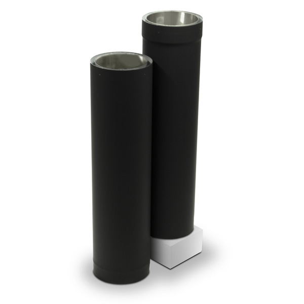 6" Premium Double Wall Black Telescoping Stove Pipe 28"50" length