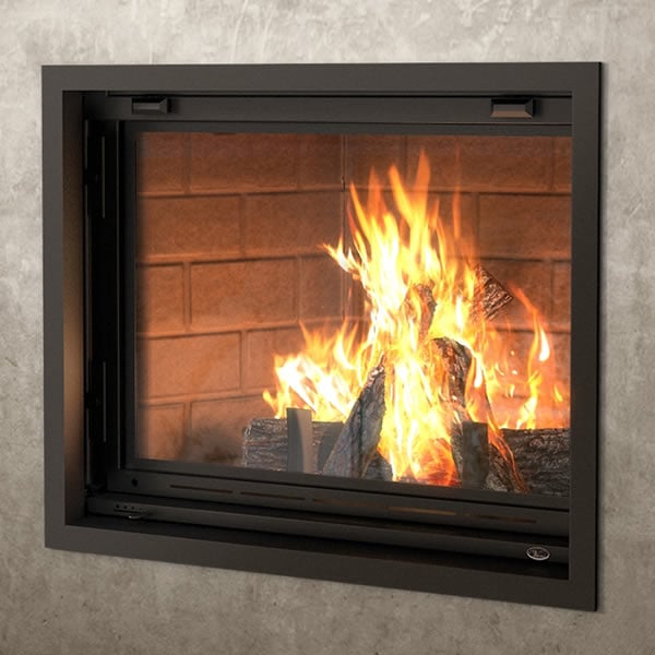 Valcourt Antoinette Wood Fireplace with Guillotine Door | Woodland