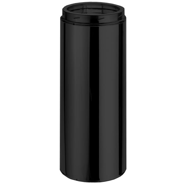 7" DuraTech Black Chimney Pipe - 12" length | Woodland Direct