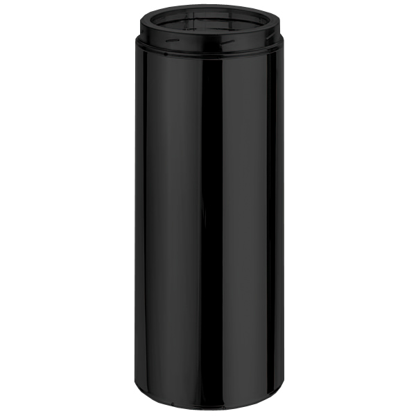 7" DuraTech Black Chimney Pipe - 9" length | Woodland Direct