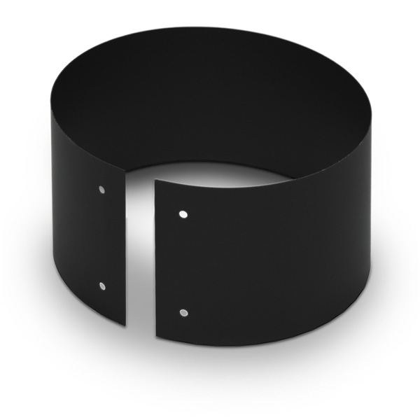 8" Premium Double Wall Black Stove Pipe Finishing Band WoodlandDirect