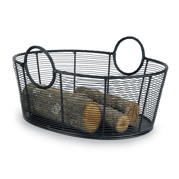 21" Steel Firewood Basket Firewood Racks, Achla