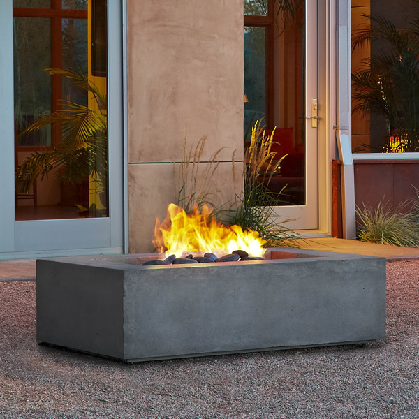 Real Flame Baltic Rectangle Fire Table Glacier Gray Lp Real Flame Baltic Rectangle Fire Table Glacier Gray Lp Woodlanddirect Com Outdoor Fireplaces Pits Gas