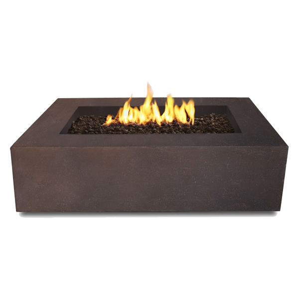 Real Flame Baltic Rectangle Fire Table Kodiak Brown Lp