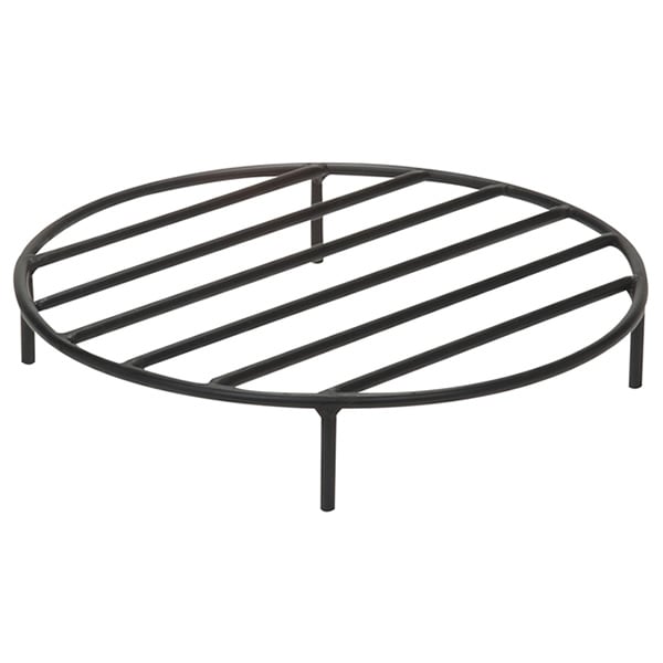 Black Steel Fire Ring Grate 40" Woodland Direct