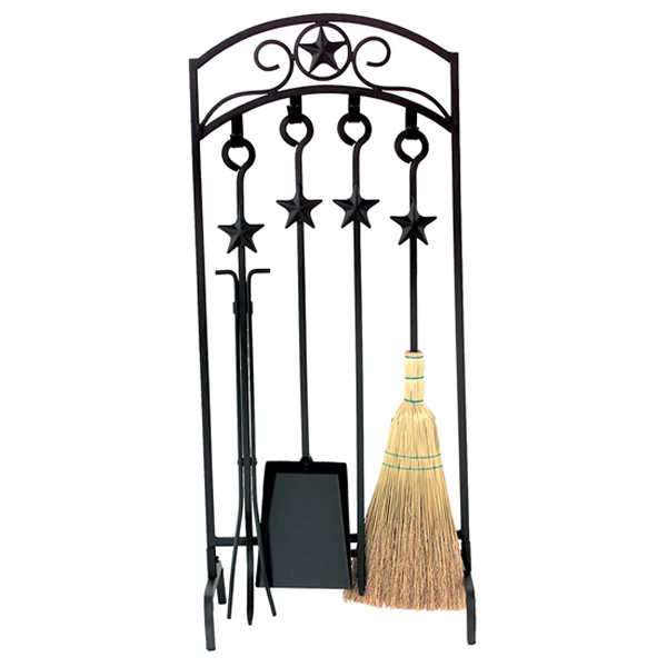 Black Wrought Iron Star 4 Piece Tool Set