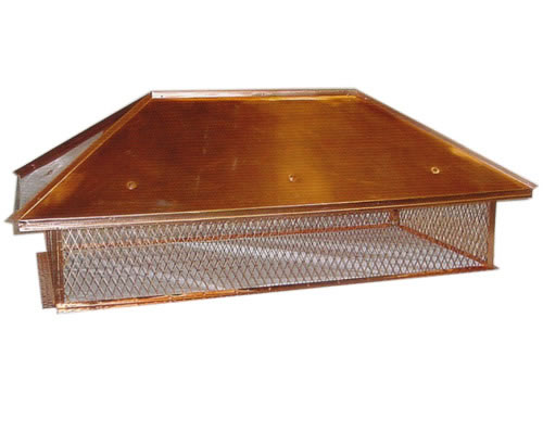 Copper Hip and Ridge Top Mount Chimney Cap | Woodland Direct