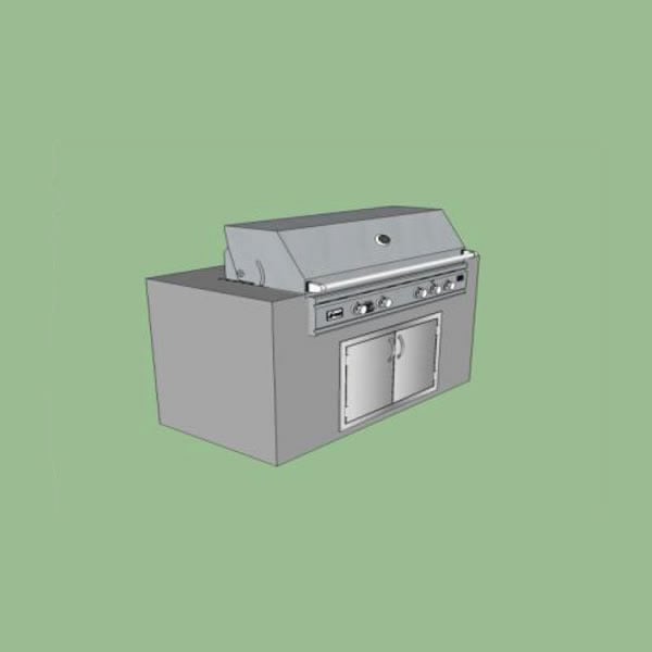 EOK Modular Straight Outdoor Kitchen Grilling