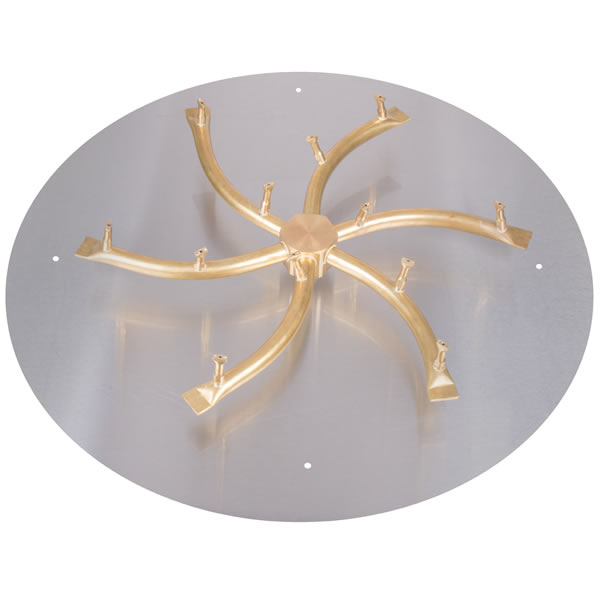 Round Brass Bullet Burner System 18" Match Lit Cert. The Outdoor