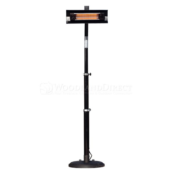 Fire Sense Telescoping Infrared Patio Heater Black WoodlandDirect