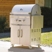 gas grill burners with blue flames