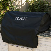 grill covered with a black cover