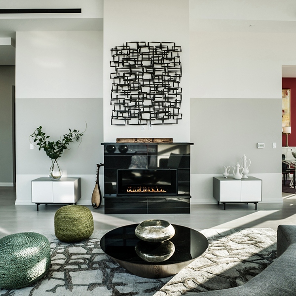 モダンシャンデリア L100×W60×H40cm European Home H-Series Linear Ventless Natural Gas Fireplace - 60