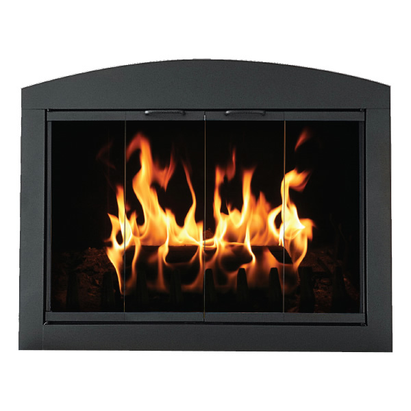 Heritage Arch Plate Masonry Fireplace Door ThermoRite