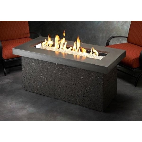 Key Largo Black Supercast Manual Linear Gas Fire Pit Woodland Direct