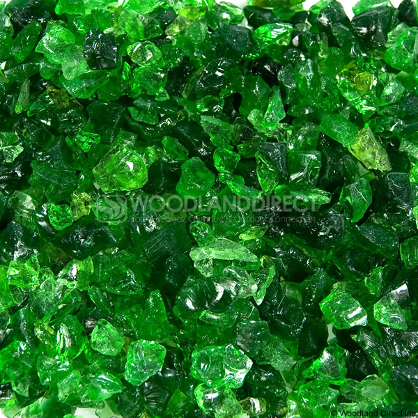 Krystal Fire - Fire Glass - 1/4"-1/2" Evergreen Mix
