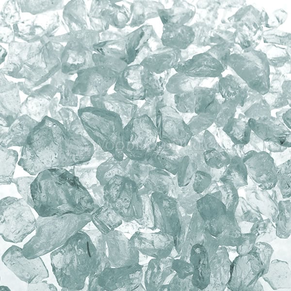 Krystal Fire - Fire Glass - 1/4"-1/2" Teal Ice