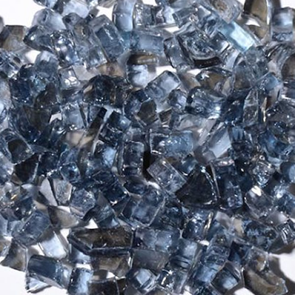 Krystal Fire Reflective Fire Glass 1/4" Reflective Gray 10