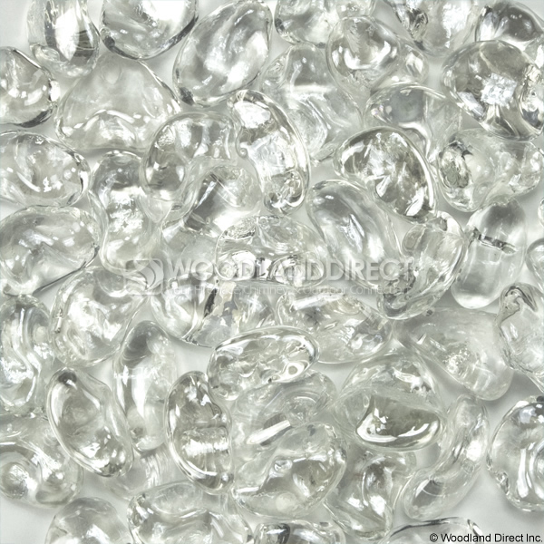 Krystal Fire - Smooth Fire Glass - 1" Iridescent Ice