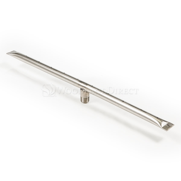 Linear Stainless Steel Custom Gas Fire Pit Burner - 24" | Woodland Direct