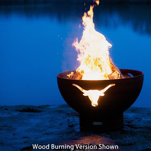 Longhorn Gas Fire Pit Woodland Direct