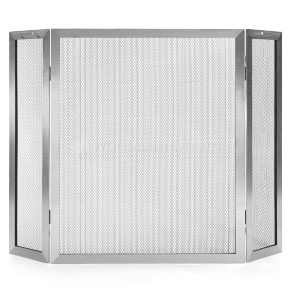 Lumino Stainless Steel Three Panel Fireplace Screen Heritage