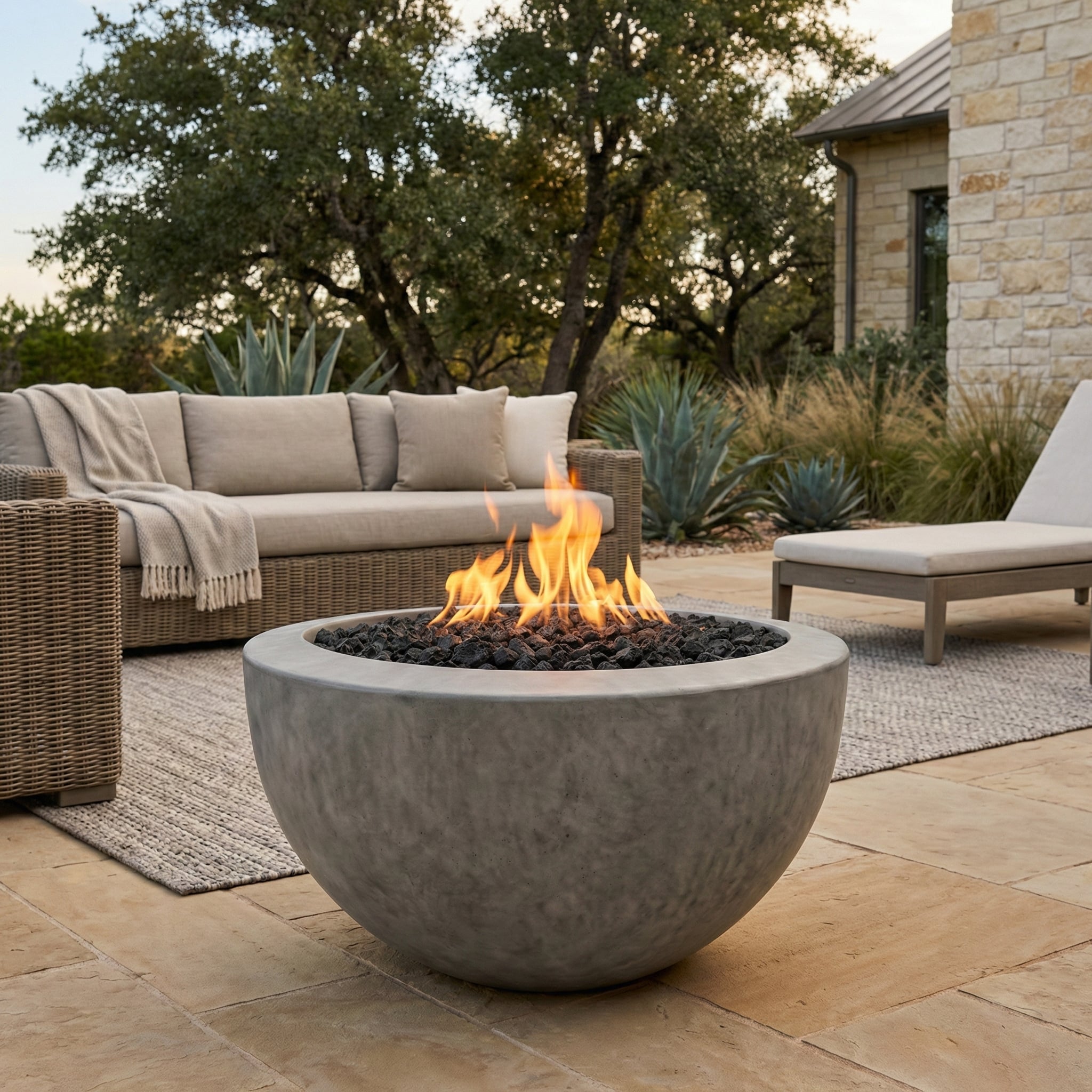 Prism Hardscapes Moderno III Gas Fire Bowl | Woodland Direct