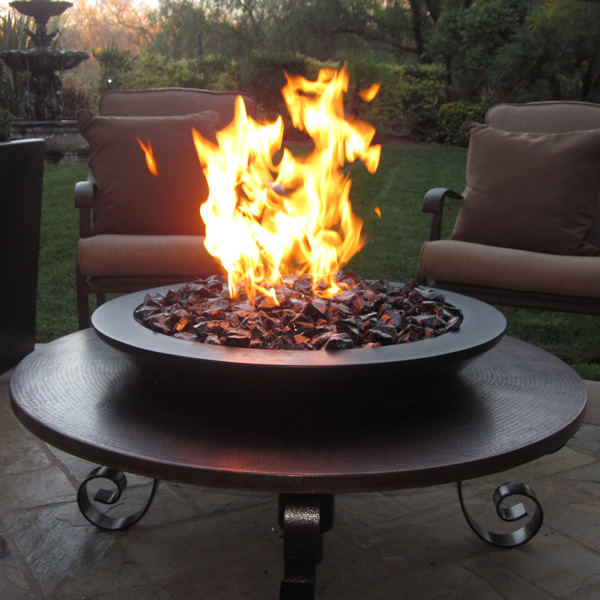 Marsili Copper Gas Fire Pit S Edge Woodlanddirect Marsili Copper Gas Fire Pit S