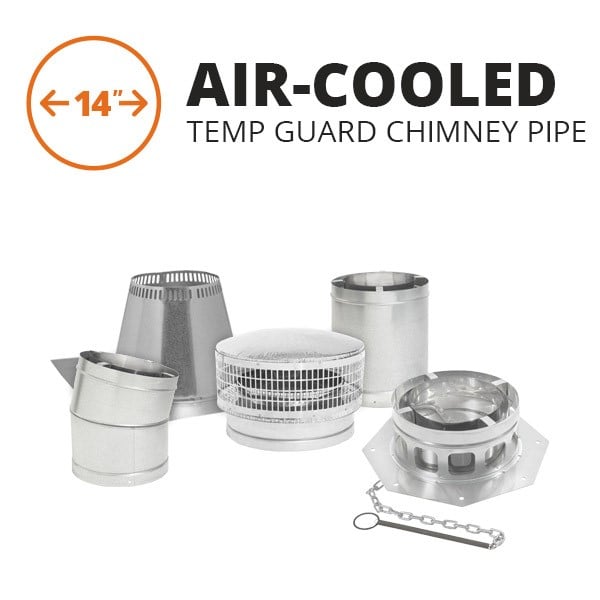 Metal-Fab Air-Cooled Temp Guard Chimney Pipe - 14 | Woodland Direct
