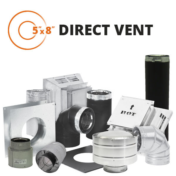 MetalFab Direct Vent Chimney Pipe 5" x 8" Woodland Direct