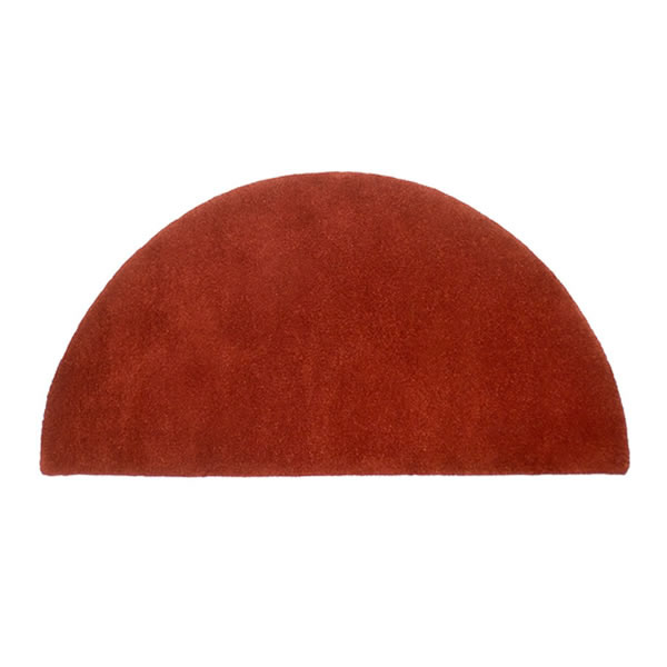 Minuteman Somerville Red 44"x22" Half Round Rug Rugs