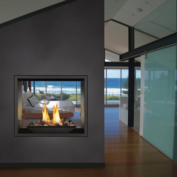 Napoleon High Definition 81 Direct Vent SeeThru Fireplace Woodland