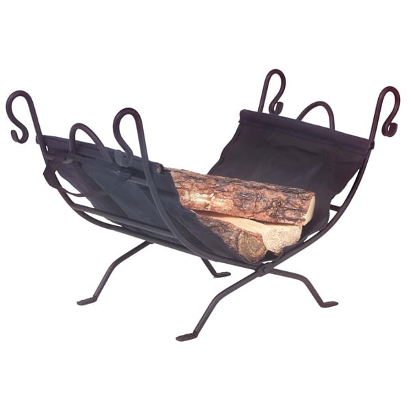 Hooked Wrought Iron Indoor Firewood Rack With Carrier Hooked Wrought Iron Indoor Firewood Rack With Carrier Woodlanddirect Com Racks Northern Flame