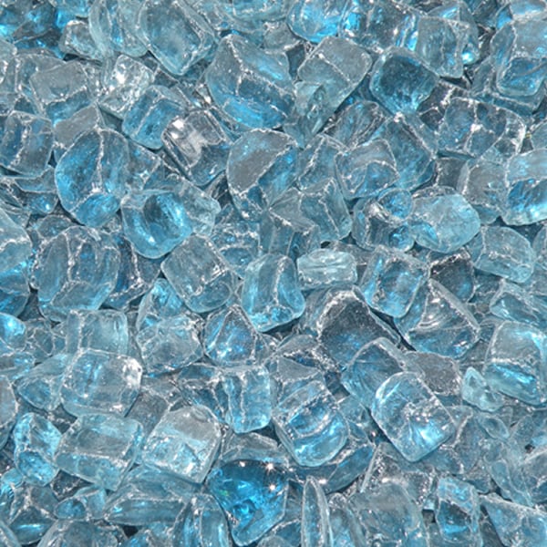 Pacific Blue 1/2" Fire Glass 10 lbs. Fireglass