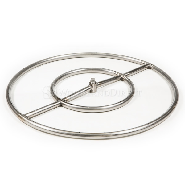 Round Double Ring Stainless Steel Gas Fire Pit Burner 24 The Round Double Ring Stainless Steel Gas Fire Pit Burner 24 The Outdoor Plus Woodlanddirect Com