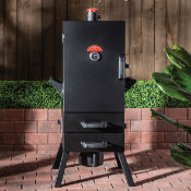 black outdoor smoker