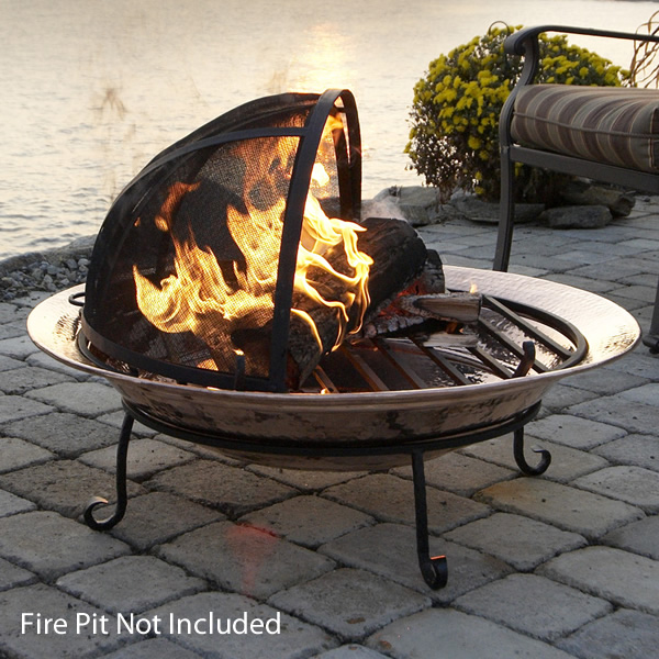 Spark Screen For Extra Large Fire Pit Woodlanddirect Com Outdoor Spark Screen For Extra Large Fire Pit