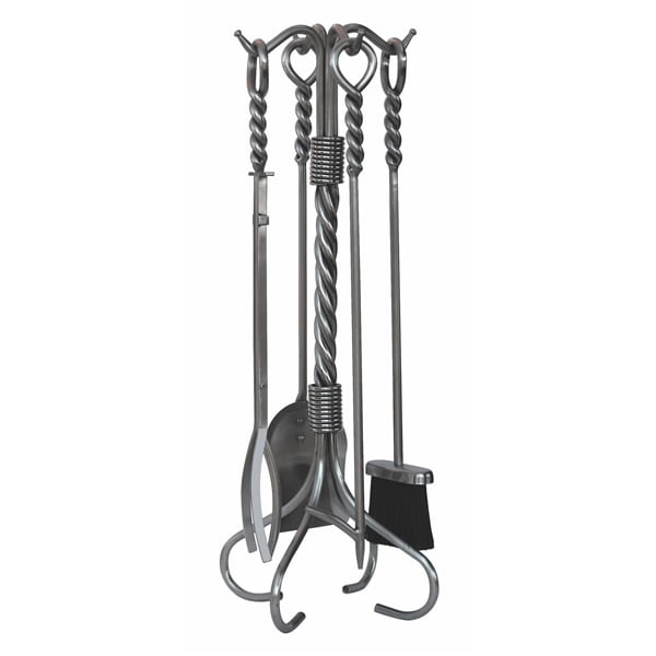 Stainless Steel Fireplace Twist Tool Set Fireplace Tools, Uniflame