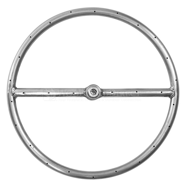 Stainless Steel Round Gas Fire Pit Burner - 12" | Woodland Direct