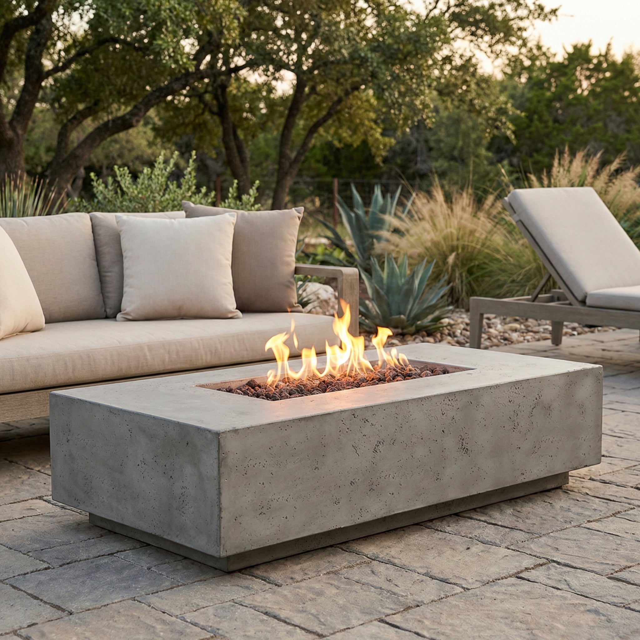 Prism Hardscapes Tavola IV Gas Fire Pit Table | Woodland Direct