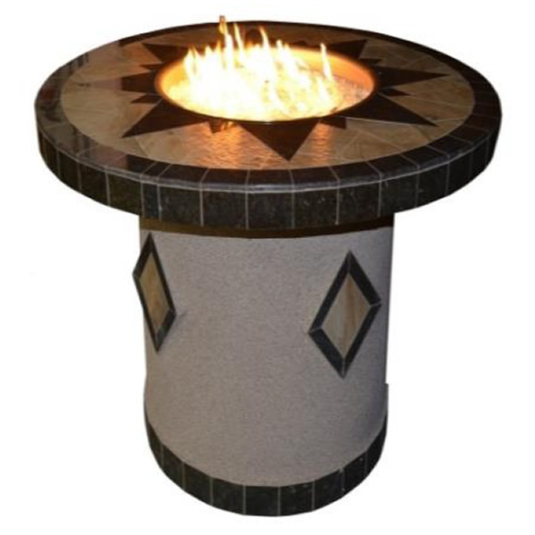 OPT5545 Round Dining Gas Fire Table 48" LP